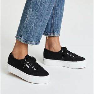 Black Platform Superga Sneakers